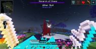 A Minecraft player faces the Monarch of Chaos in the Dark RPG modpack (Image via GamerPotion/CurseForge)
